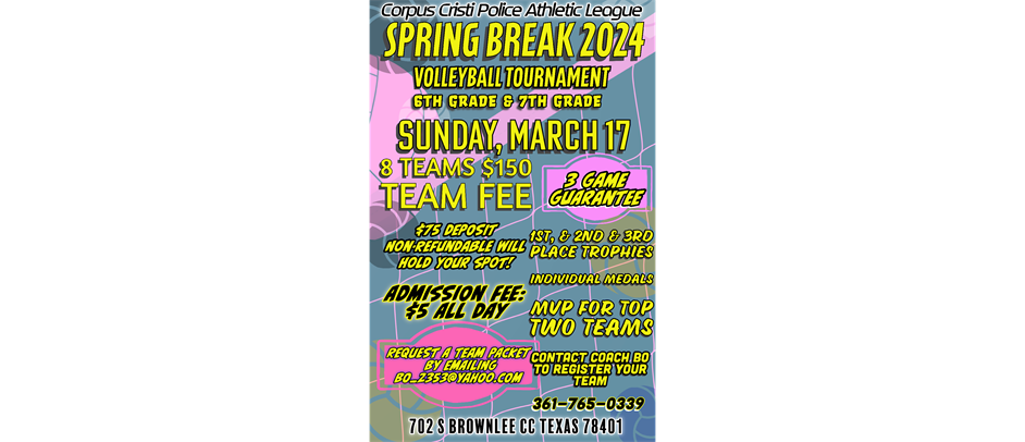 6th & 7th Grade Spring Break Volleyball Tournament